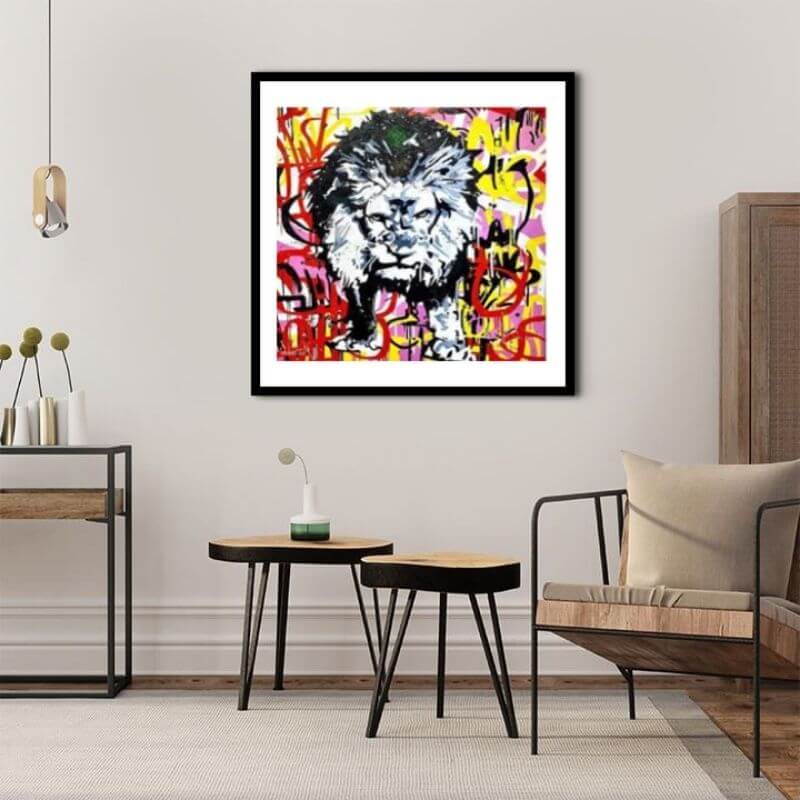 Adoptez un style Street-art de tableau lion